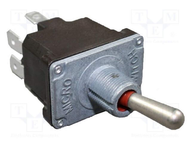 Switch: toggle; Pos: 2; DPST; OFF-ON; 6A/230VAC; 20A/28VDC; -40÷71°C