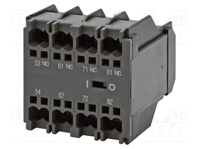 Auxiliary contacts; Leads: spring clamps; Contacts: NC x4