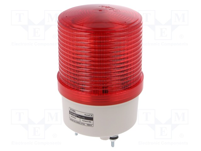 Signaller: lighting; continuous light,blinking light; red; 24VDC