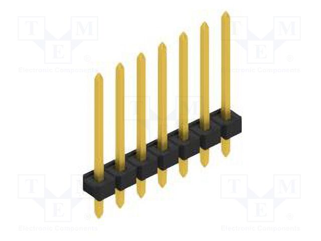 Connector: pin strips; pin header; male; PIN: 7; 2.54mm; THT; 1x7