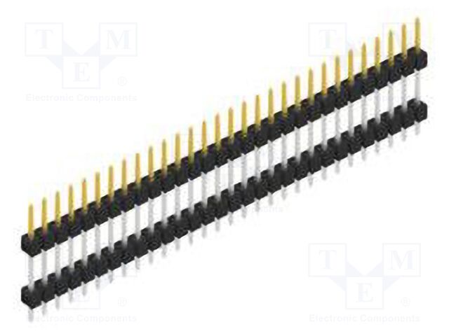 Connector: pin strips; pin header; male; PIN: 30; 2.54mm; THT; 1x30