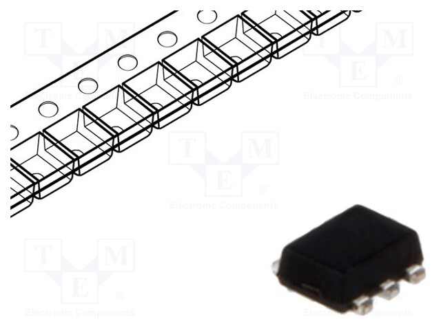 Diode: diode networks; 6V; 3A; unidirectional; 50W; SOT666