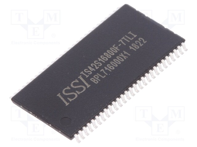 DRAM memory; SDRAM; 2Mx16bitx4; 143MHz; 7ns; TSOP54 II; -40÷85°C