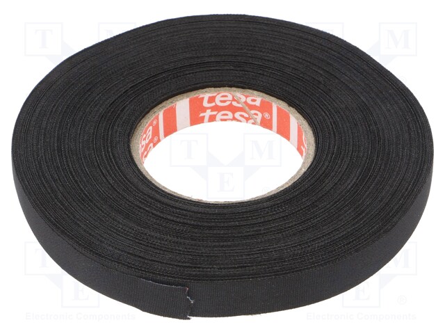 Fabric tape; PET wool; W: 9mm; L: 25m; black