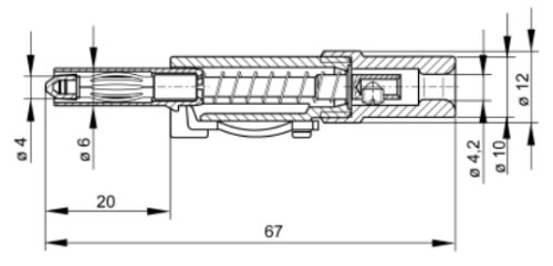 Connector: 4mm banana; plug; 16A; 30VAC; 60VDC; red; 1.5mm2; screw