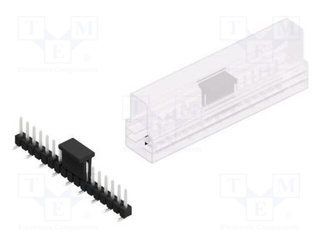 Connector: pin strips; pin header; male; PIN: 17; 2.54mm; SMT; 1x17