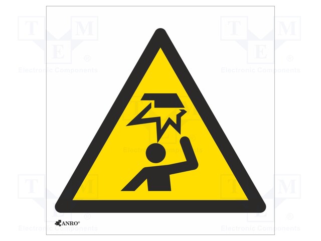 Safety sign; warning; Mat: PVC; W: 200mm; H: 200mm