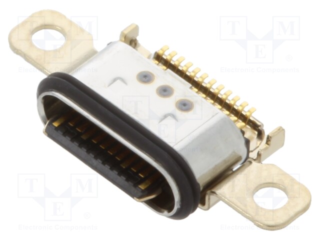 Socket; USB C; on PCBs; SMT; PIN: 12; angled 90°; USB 2.0