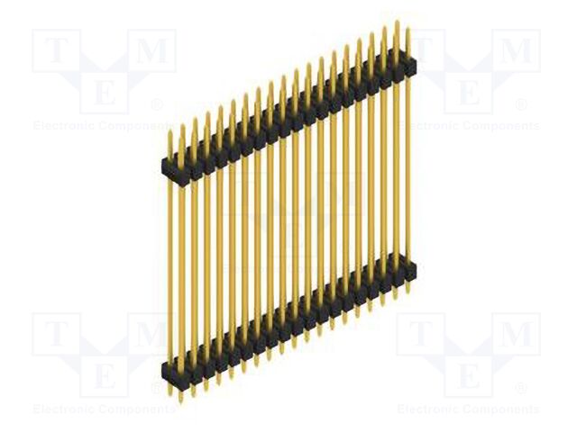 Connector: pin strips; pin header; male; PIN: 38; 2.54mm; THT; 2x19