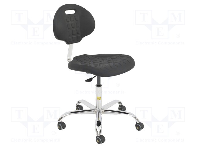 Chair; ESD; Seat dim: 470x430mm; Back dim: 310x415mm; 460÷585mm