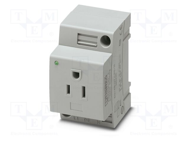 Connector: AC supply; socket; female; 15A; PIN: 3; screw terminal