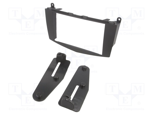 Radio mounting frame; Mercedes; 2 DIN; black