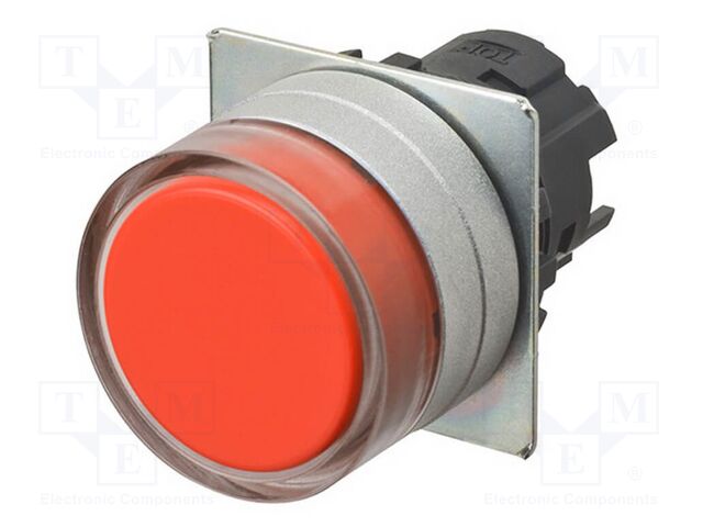 Switch: push-button; 22mm; Stabl.pos: 1; flat; Pos: 2