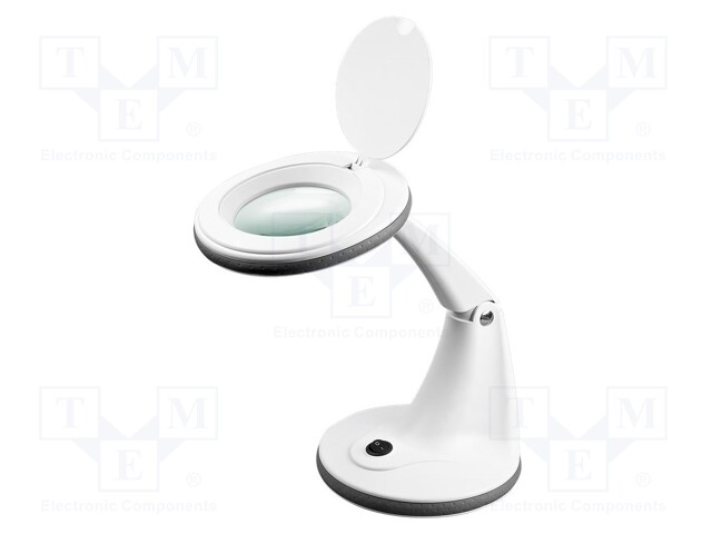 Desktop magnifier with backlight; 3dpt; Ø100mm; 6W; Plug: EU