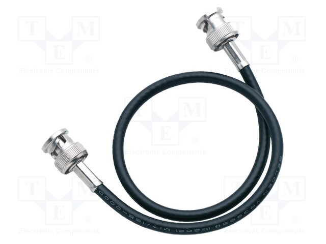 Test lead; BNC plug,both sides; Len: 1.5m; black