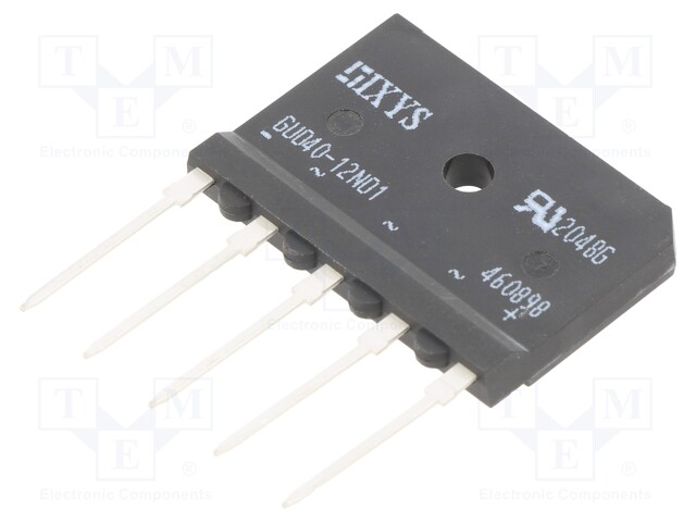 Three-phase bridge rectifier; Urmax: 1.2kV; If: 40A; Ifsm: 370A