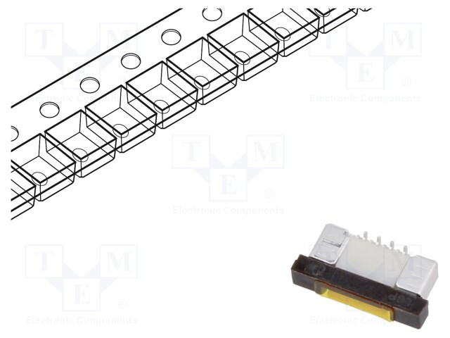 Connector: FFC/FPC; vertical; PIN: 8; ZIF; SMT; 30V; 0.2A; tinned