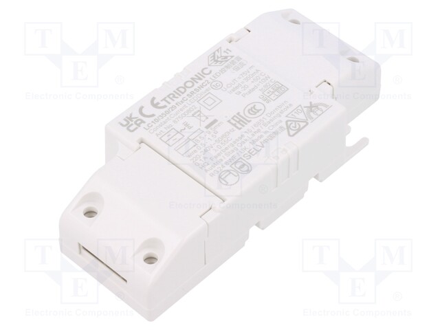 Power supply: switched-mode; LED; 10W; 17÷29VDC; 350mA; 198÷264VAC