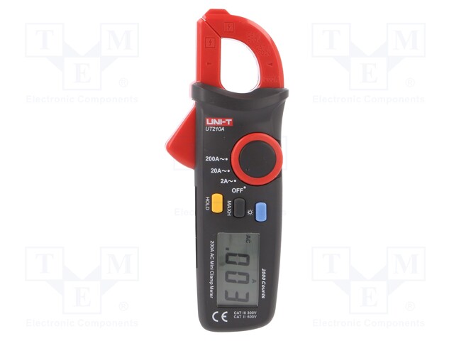 AC digital clamp meter; Øcable: 16mm; LCD (2000),with a backlit