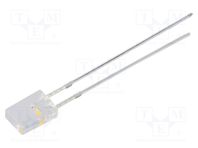 LED; rectangular; 2x5x7mm; bipolar; white warm,red; 500÷750mcd