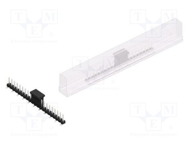Connector: pin strips; pin header; male; PIN: 21; 2.54mm; SMT; 1x21