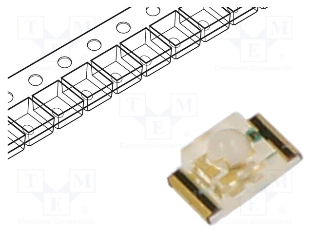 LED; SMD; 0805; blue; 30÷90mcd; 2x1.25x1.05mm; 30°; λd: 470nm