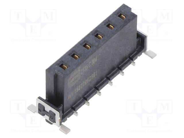 Connector: PCB to PCB; female; PIN: 6; 2.54mm; -55÷125°C; 20A; SMT