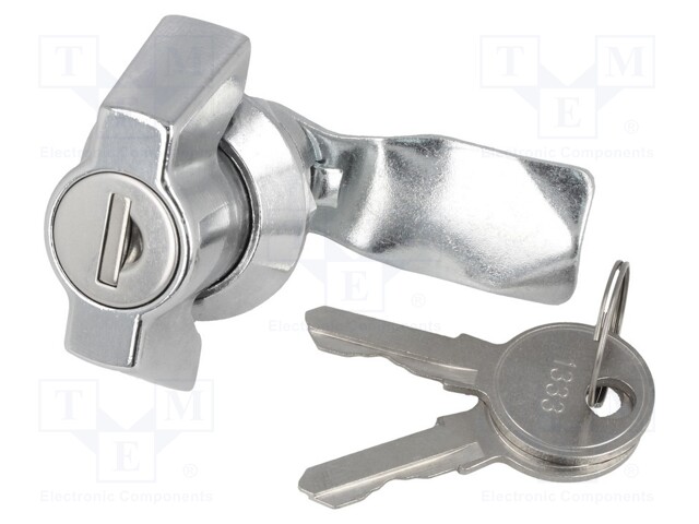 Lock; zinc and aluminium alloy; 21mm; chromium; Key code: 1333