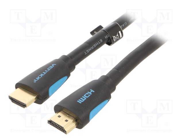 Cable; HDMI 2.0; HDMI plug,both sides; 750mm; black; 30AWG
