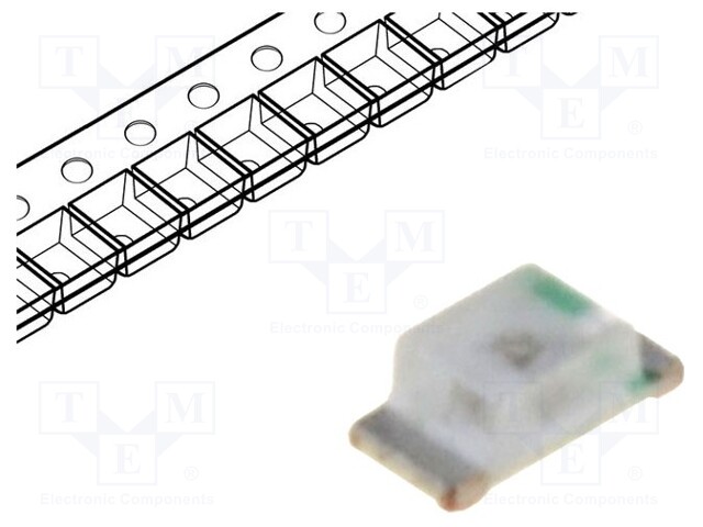 LED; SMD; 0603; red; 50÷100mcd; 1.6x0.8x0.4mm; 120°; 1.6÷2.4V; 20mA
