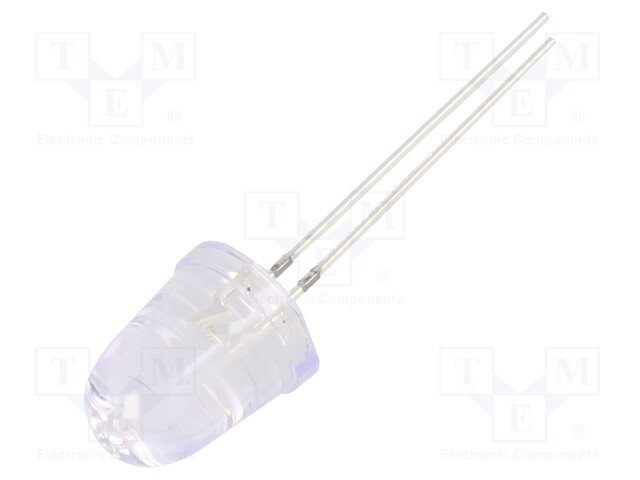 LED; 8°; 20mA; 114mW; 360÷370nm; 3/3.4/3.8V; THT; Front: convex