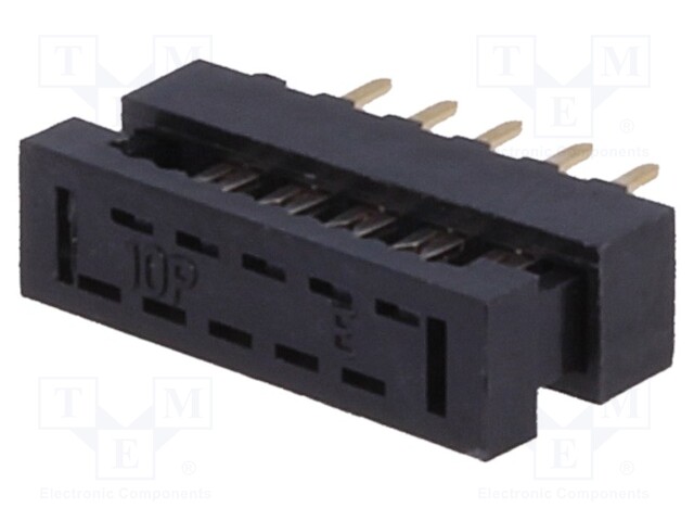 IDC transition; PIN: 10; THT; for ribbon cable; 1mm; Layout: 2x5