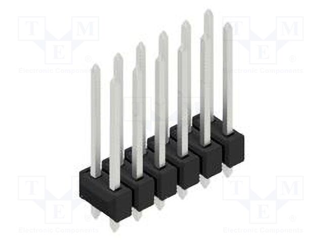 Connector: pin strips; pin header; male; PIN: 12; 2.54mm; THT; 2x6