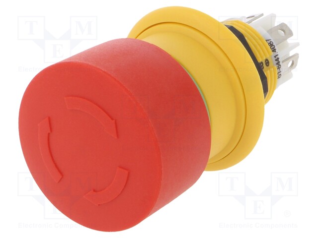 Switch: emergency stop; Stabl.pos: 2; NC x2 + NO; 16mm; red; none