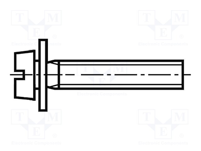 Screw; M4x6; DIN: 84; Head: cheese head; slotted; steel; zinc; 1,2mm