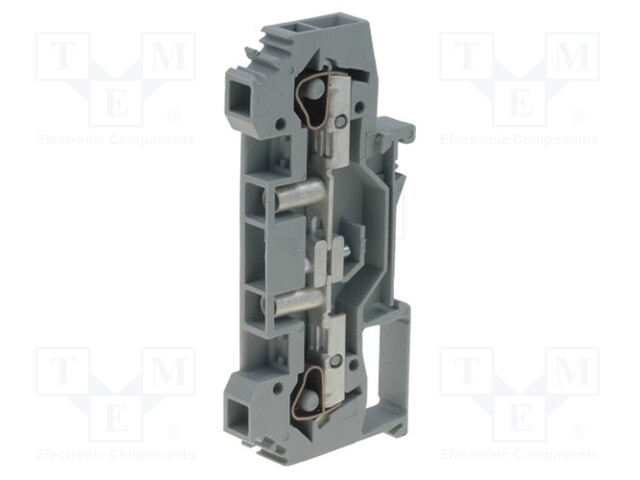 Splice terminal: rail; 0.2÷6mm2; ways: 1; terminals: 2; grey; TS35