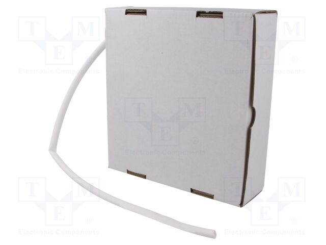 Heat shrink sleeve; glueless; 2: 1; 6.4mm; white; polyolefine