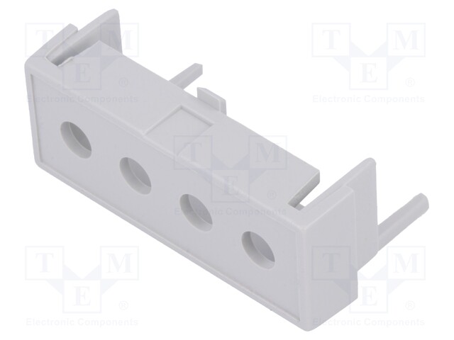 Terminals cover; grey; 7.65mm; Holes no: 4