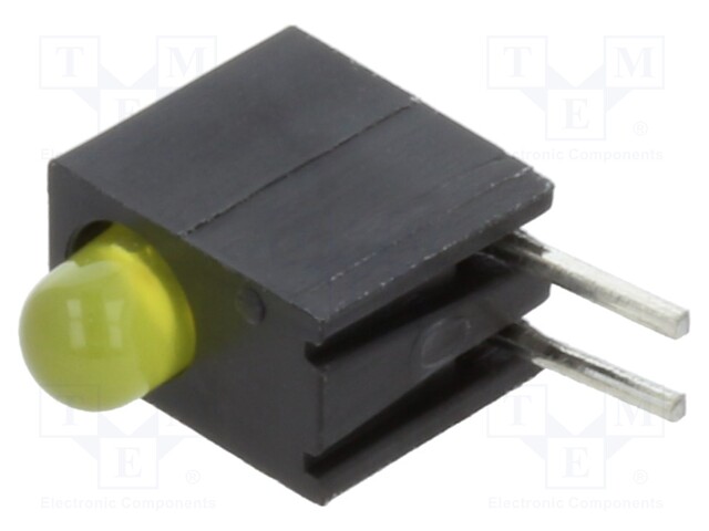 LED; yellow; 3mm; No.of diodes: 1; 2mA; Lens: diffused; 45°; 2÷2.6V