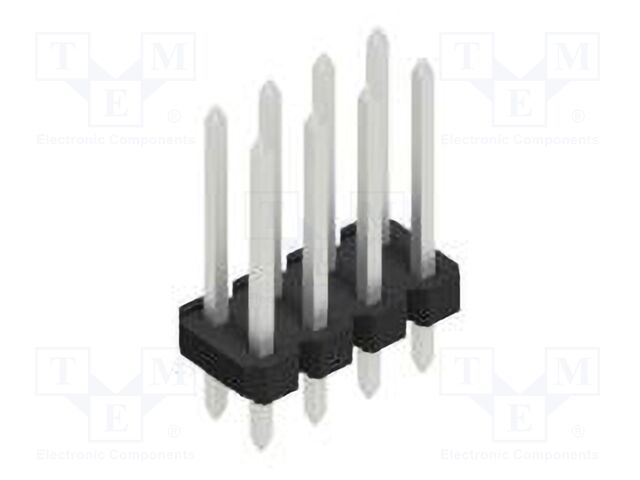 Connector: pin strips; pin header; male; PIN: 8; 2.54mm; THT; 2x4