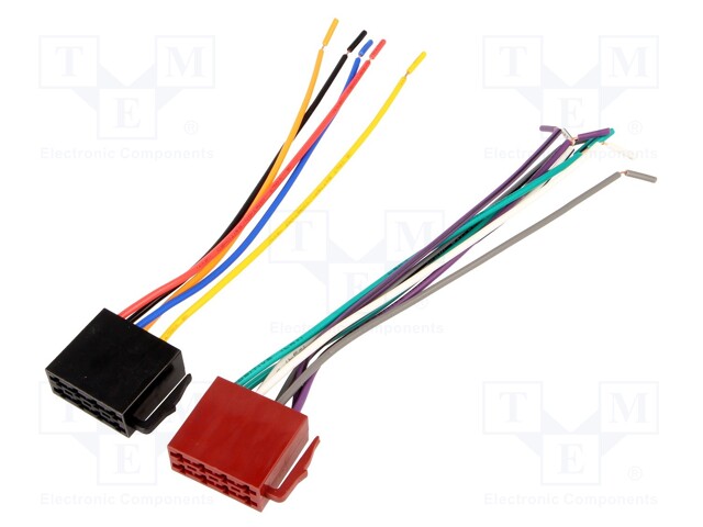 ISO plug,wires; PIN: 13(5+8)