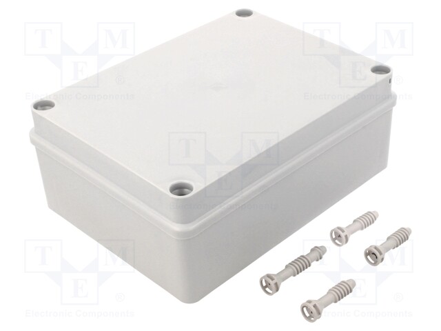 Enclosure: multipurpose; X: 140mm; Y: 190mm; Z: 70mm; grey; IP65
