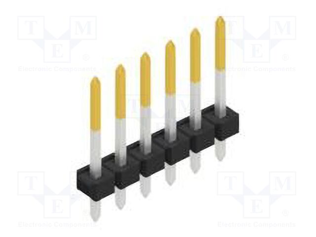 Connector: pin strips; pin header; male; PIN: 6; 2.54mm; THT; 1x6