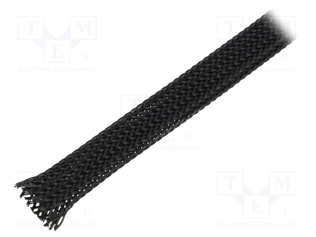 Polyester conduit; Braid diameter: 14÷24,nom.16mm; black; L: 15m