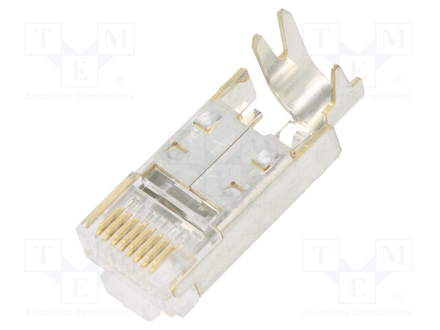 Plug; RJ45; TM21P; PIN: 8; Cat: 5e; shielded,with protection; 6.6mm