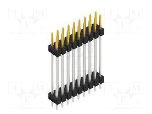 Connector: pin strips; pin header; male; PIN: 18; 2.54mm; THT; 2x9