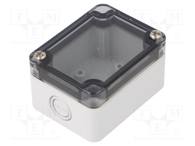 Enclosure: multipurpose; X: 50mm; Y: 65mm; Z: 35mm; TK PC; grey; IP66