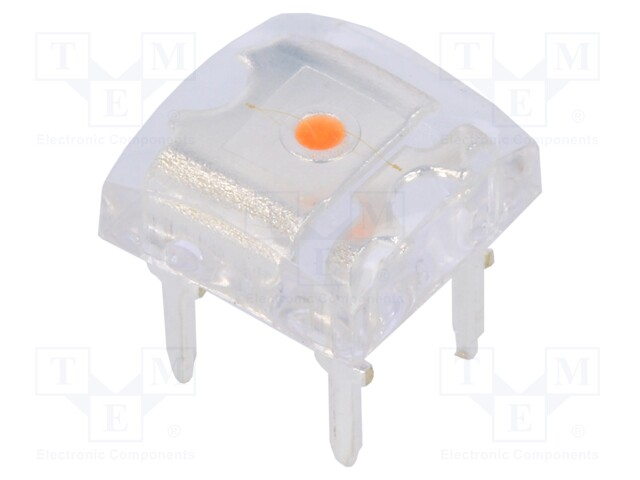 LED Super Flux; 7.62x7.62mm; pink; 260÷400mcd; 140°; Front: flat