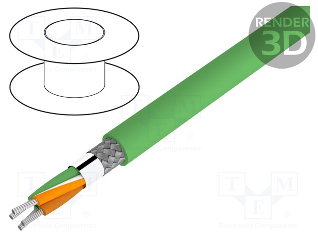 Wire; SF/UTP,ETHERLINE® Cat.5e; 5e; stranded; Cu; 1x4x26AWG; PUR