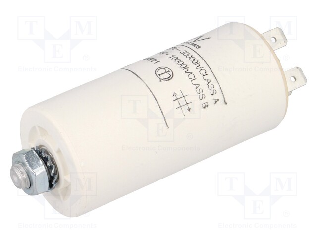 Capacitor: motors, run; 4uF; 470VAC; Ø30x56.5mm; -25÷85°C; ±5%